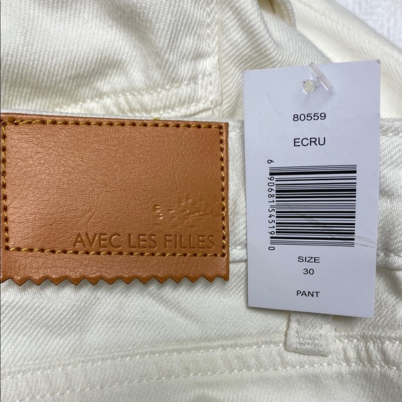 Straight Leg Jean Cottagecore Coastal French Girl Cream Off-White Size 10 (30) - Picture 4 of 11